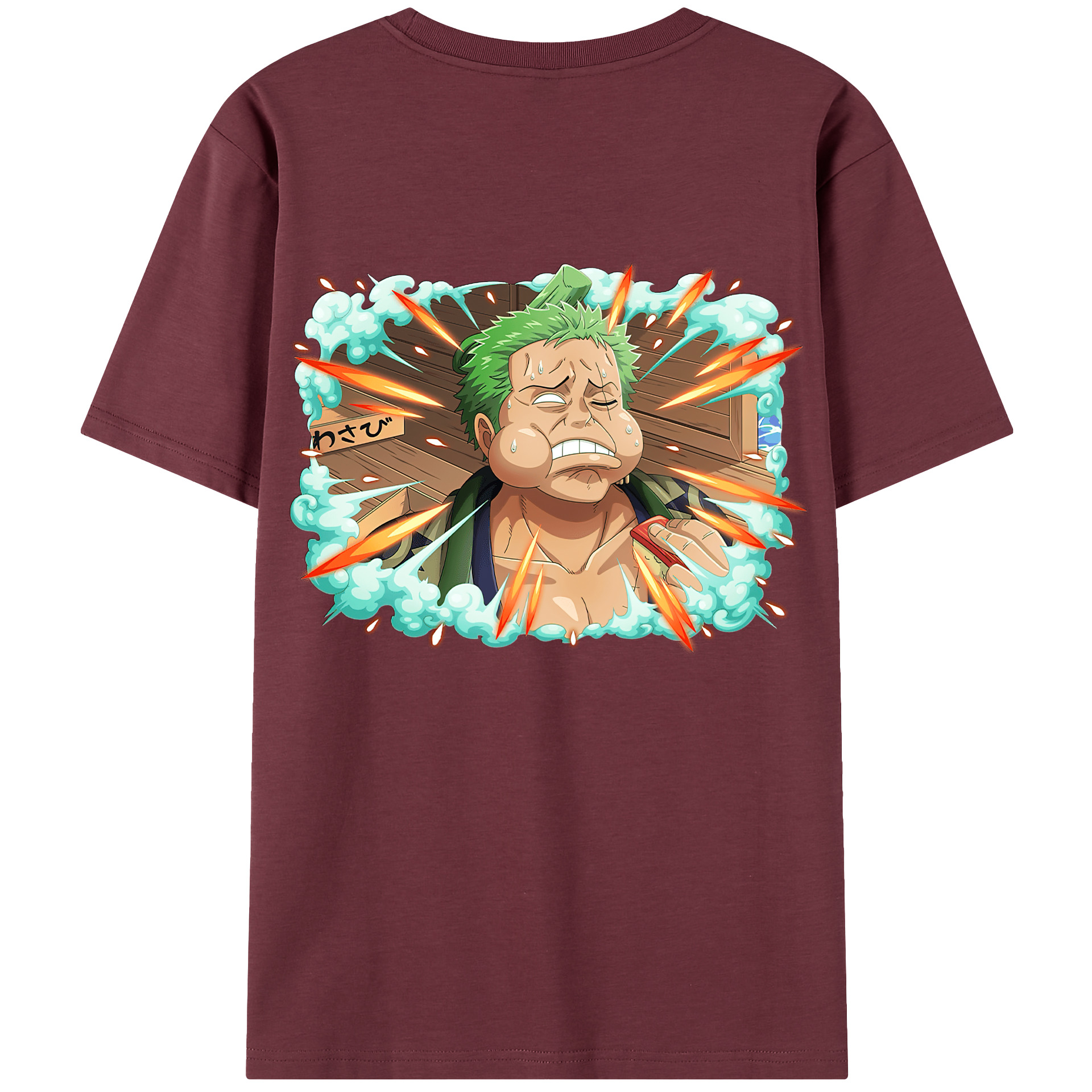 ワンピース ロロノア・ゾロ ONE PIECE Roronoa Zoro 綿100％半袖Tシャツ（背面プリント）